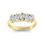 Load image into Gallery viewer, 1.50-carat-5-stone-classic-wedding-band-diamond-teardrop-in-yellow-gold-fdwb8008peangle5-1.50ct-nl-yg.jpg