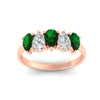 Load image into Gallery viewer, 1.50-carat-5-stone-classic-wedding-band-emerald-teardrop-in-rose-gold-fdwb8008pegemgrangle5-1.50ct-nl-rg.jpg