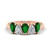 Load image into Gallery viewer, 1.50-carat-5-stone-classic-wedding-band-emerald-teardrop-in-rose-gold-fdwb8008pegemgrsleep-1.50ct-nl-rg.jpg
