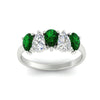 Load image into Gallery viewer, 1.50-carat-5-stone-classic-wedding-band-emerald-teardrop-in-white-gold-fdwb8008pegemgrangle5-1.50ct-nl-wg.jpg