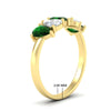 Load image into Gallery viewer, 1.50-carat-5-stone-classic-wedding-band-emerald-teardrop-in-yellow-gold-fdwb8008pegemgrangle2-1.50ct-nl-yg-hw.jpg