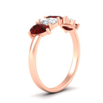 Load image into Gallery viewer, 1.50-carat-5-stone-classic-wedding-band-ruby-teardrop-in-rose-gold-fdwb8008pegrudrangle2-1.50ct-nl-rg.jpg