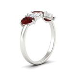 Load image into Gallery viewer, 1.50-carat-5-stone-classic-wedding-band-ruby-teardrop-in-white-gold-fdwb8008pegrudrangle2-1.50ct-nl-wg.jpg
