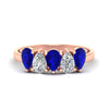 Load image into Gallery viewer, 1.50-carat-5-stone-classic-wedding-band-sapphire-teardrop-in-rose-gold-fdwb8008pegsablsleep-1.50ct-nl-rg.jpg