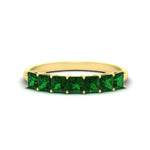 Load image into Gallery viewer, 1.50-carat-basket-set-princess-cut-emerald-ring-in-yellow-gold-fdwb179prgemgrsleep-1.50ct-nl-yg.jpg