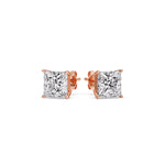 Load image into Gallery viewer, Princess Cut Diamond Stud Earring