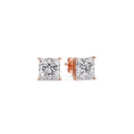 Load image into Gallery viewer, Princess Cut Diamond Stud Earring