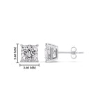 Load image into Gallery viewer, Princess Cut Diamond Stud Earring