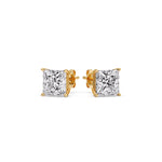 Load image into Gallery viewer, Princess Cut Diamond Stud Earring