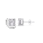 Load image into Gallery viewer, Asscher Cut Diamond Stud Earring