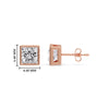 Load image into Gallery viewer, Stylish Princess Bezel Diamond Studs