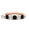 Load image into Gallery viewer, 1.50-carat-five-stone-diamond-and-black-diamond-wedding-band-in-rose-gold-FDENS141ROBGBLACKANGLE3-1.50CT-NL-RG