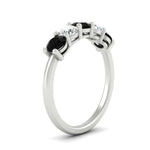 Load image into Gallery viewer, 1.50-carat-five-stone-diamond-and-black-diamond-wedding-band-in-white-gold-FDENS141ROBGBLACKANGLE3-1.50CT-NL-WG