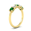 Load image into Gallery viewer, 1.50-carat-five-stone-diamond-and-emerald-wedding-band-in-yellow-gold-FDENS141ROBGEMGRANGLE3-1.50CT-NL-YG