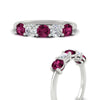 Load image into Gallery viewer, 1.50-carat-five-stone-diamond-and-pink-sapphire-wedding-band-in-white-gold-FDENS141ROBGSADRPIANGLE3-1.50CT-NL-WG