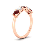 Load image into Gallery viewer, 1.50-carat-five-stone-diamond-and-ruby-wedding-band-in-rose-gold-FDENS141ROBGRUDRANGLE3-1.50CT-NL-RG