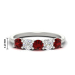 Load image into Gallery viewer, 1.50-carat-five-stone-diamond-and-ruby-wedding-band-in-white-gold-FDENS141ROBGRUDRANGLE3-1.50CT-NL-WG