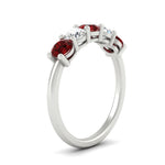 Load image into Gallery viewer, 1.50-carat-five-stone-diamond-and-ruby-wedding-band-in-white-gold-FDENS141ROBGRUDRANGLE3-1.50CT-NL-WG