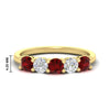 Load image into Gallery viewer, 1.50-carat-five-stone-diamond-and-ruby-wedding-band-in-yellow-gold-FDENS141ROBGRUDRANGLE3-1.50CT-NL-YG
