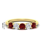 Load image into Gallery viewer, 1.50-carat-five-stone-diamond-and-ruby-wedding-band-in-yellow-gold-FDENS141ROBGRUDRANGLE3-1.50CT-NL-YG
