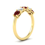 Load image into Gallery viewer, 1.50-carat-five-stone-diamond-and-ruby-wedding-band-in-yellow-gold-FDENS141ROBGRUDRANGLE3-1.50CT-NL-YG