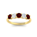 Load image into Gallery viewer, 1.50-carat-five-stone-diamond-and-ruby-wedding-band-in-yellow-gold-FDENS141ROBGRUDRANGLE3-1.50CT-NL-YG