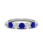 Load image into Gallery viewer, 1.50-carat-five-stone-diamond-and-sapphire-wedding-band-in-white-gold-FDENS141ROBGSABLANGLE3-1.50CT-NL-WG