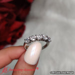 Load image into Gallery viewer, 1.50-carat-five-stone-diamond-wedding-band-in-14k-white-gold-fdens141rob-1