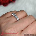 Load image into Gallery viewer, 1.50-carat-five-stone-diamond-wedding-band-in-14k-white-gold-fdens141rob-7