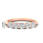 Load image into Gallery viewer, 1.50-carat-five-stone-diamond-wedding-band-in-rose-gold-FDENS141ROBANGLE3-1.50CT-NL-RG
