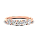 Load image into Gallery viewer, 1.50-carat-five-stone-diamond-wedding-band-in-rose-gold-FDENS141ROBANGLE3-1.50CT-NL-RG