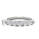 Load image into Gallery viewer, 1.50-carat-five-stone-diamond-wedding-band-in-white-gold-FDENS141ROBANGLE3-1.50CT-NL-WG