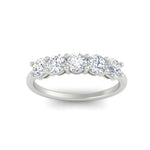 Load image into Gallery viewer, 1.50-carat-five-stone-diamond-wedding-band-in-white-gold-FDENS141ROBANGLE3-1.50CT-NL-WG