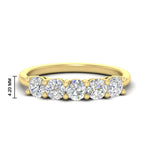 Load image into Gallery viewer, 1.50+Carat+Round+Cut+Five+Stone+Diamond+Band+In+14k+Yellow+Gold-FDENS141B-1.50+CT-4