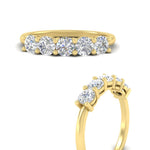 Load image into Gallery viewer, 1.50+Carat+Round+Cut+Five+Stone+Diamond+Band+In+14k+Yellow+Gold-FDENS141B-1.50+CT-4