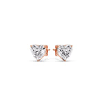 Load image into Gallery viewer, Heart Shaped 3 Prong Basket Stud Earring