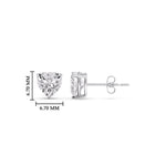 Load image into Gallery viewer, Heart Shaped 3 Prong Basket Stud Earring