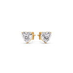 Load image into Gallery viewer, Heart Shaped 3 Prong Basket Stud Earring
