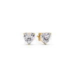 Load image into Gallery viewer, Heart Shaped 3 Prong Basket Stud Earring