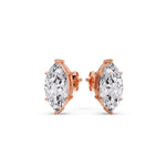 Load image into Gallery viewer, Marquise Diamond 6 Prong Stud Earrings Half Carat