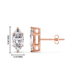 Load image into Gallery viewer, Marquise Diamond 6 Prong Stud Earrings Half Carat