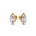 Load image into Gallery viewer, Marquise Diamond 6 Prong Stud Earrings Half Carat