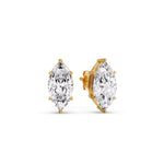 Load image into Gallery viewer, Marquise Diamond 6 Prong Stud Earrings Half Carat