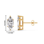 Load image into Gallery viewer, Marquise Diamond 6 Prong Stud Earrings Half Carat