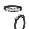 Load image into Gallery viewer, 1.50-carat-princess-cut-five-stone-diamond-wedding-ring-in-black-gold-fdwb8008prangle3-1.50ct-nl-bg.jpg