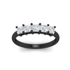 Load image into Gallery viewer, 1.50-carat-princess-cut-five-stone-diamond-wedding-ring-in-black-gold-fdwb8008prangle5-1.50ct-nl-bg.jpg