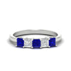 Load image into Gallery viewer, 1.50-carat-princess-cut-five-stone-sapphire-wedding-ring-in-white-gold-fdwb8008prgsablsleep-1.50ct-nl-wg.jpg