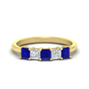 Load image into Gallery viewer, 1.50-carat-princess-cut-five-stone-sapphire-wedding-ring-in-yellow-gold-fdwb8008prgsablsleep-1.50ct-nl-yg.jpg
