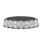 Load image into Gallery viewer, 1.50-carat-radiant-cut-7-stone-diamond-wedding-band-in-black-gold-FD8008RAB-1.50CT-NL-BG