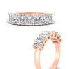 Load image into Gallery viewer, 1.50-carat-radiant-cut-7-stone-diamond-wedding-band-in-rose-gold-FD8008RABANGLE3-1.50CT-NL-RG